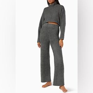 Skims Women’s Green/Gray Cozy Lounge Teddy Wide Leg Pants Size Large/Extra Large